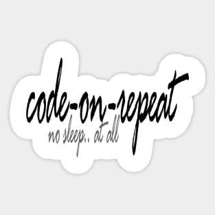 Code on repeat Sticker